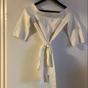 Massimo Dutti Boat Neck Belted Top